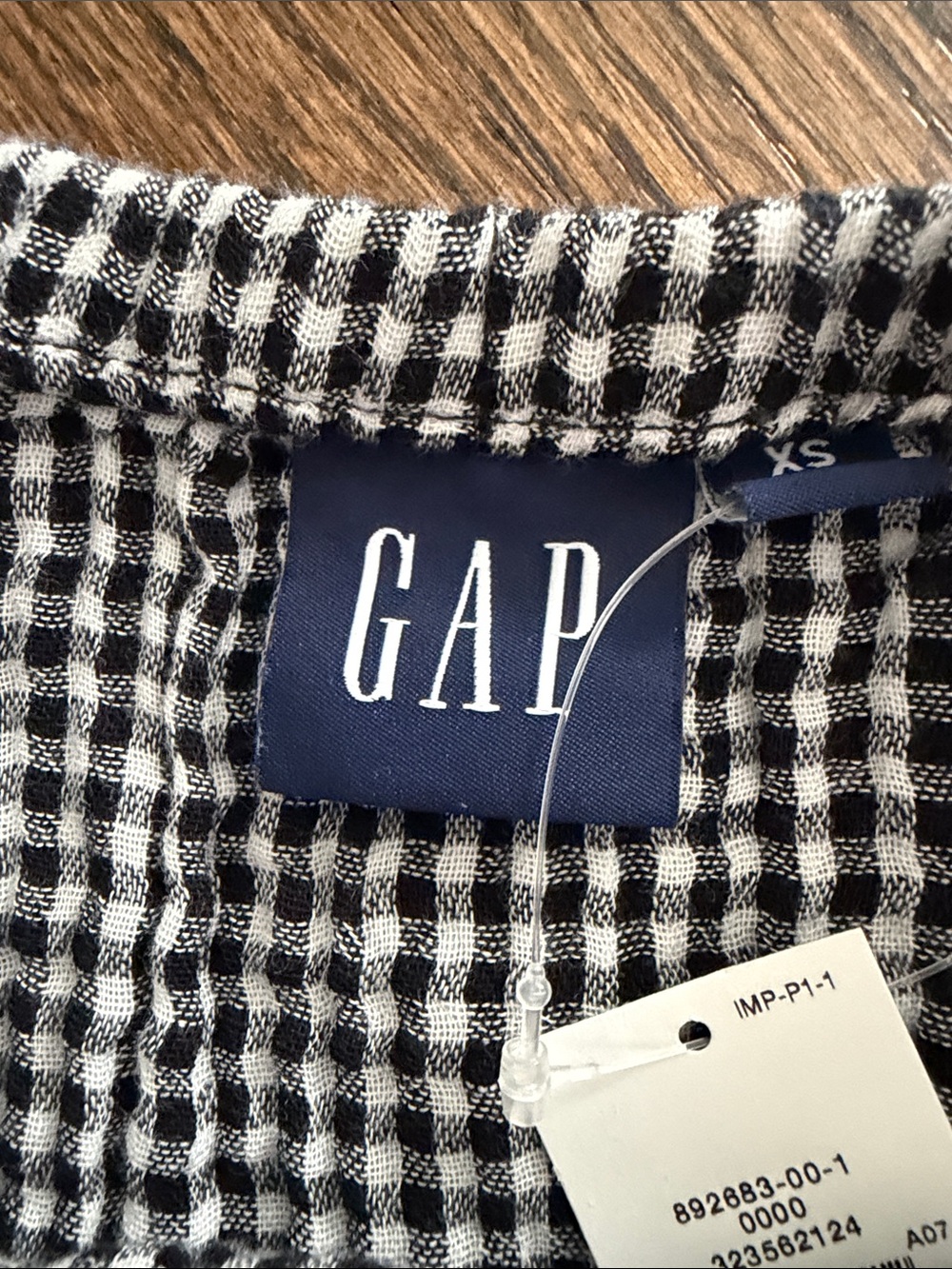 GAP Black and White Gingham Tiered Maxi Skirt - Picture 4 of 6